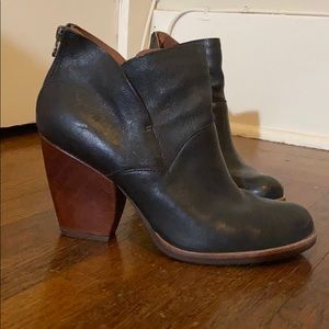 Black Leather Booties- women’s size 10